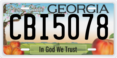 GA license plate CBI5078