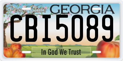 GA license plate CBI5089