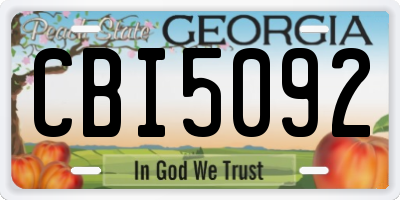 GA license plate CBI5092