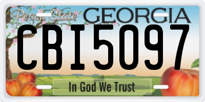 GA license plate CBI5097