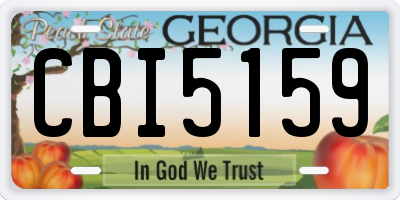 GA license plate CBI5159