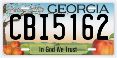 GA license plate CBI5162