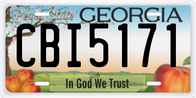 GA license plate CBI5171