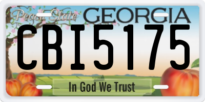 GA license plate CBI5175