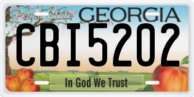 GA license plate CBI5202