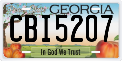 GA license plate CBI5207