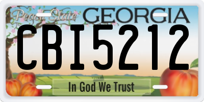 GA license plate CBI5212