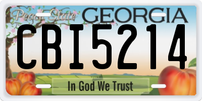 GA license plate CBI5214