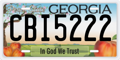 GA license plate CBI5222