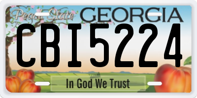 GA license plate CBI5224