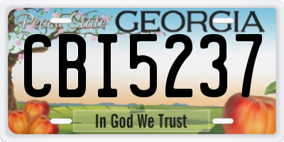 GA license plate CBI5237