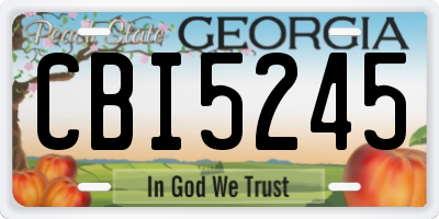 GA license plate CBI5245