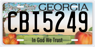 GA license plate CBI5249