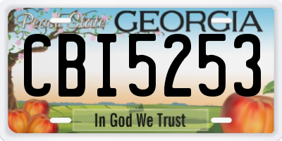 GA license plate CBI5253