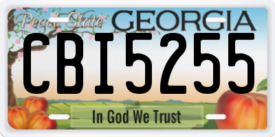 GA license plate CBI5255