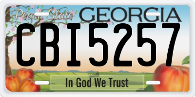 GA license plate CBI5257