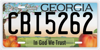 GA license plate CBI5262