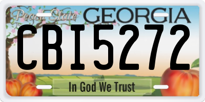 GA license plate CBI5272
