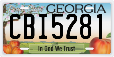 GA license plate CBI5281