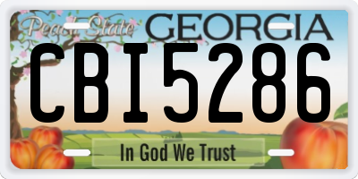 GA license plate CBI5286
