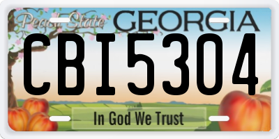 GA license plate CBI5304
