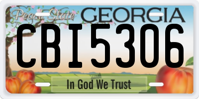 GA license plate CBI5306