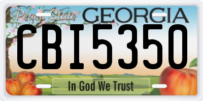 GA license plate CBI5350