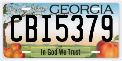 GA license plate CBI5379