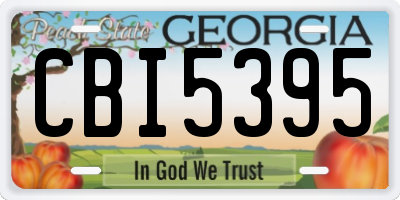 GA license plate CBI5395