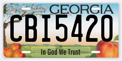 GA license plate CBI5420