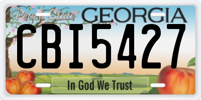 GA license plate CBI5427