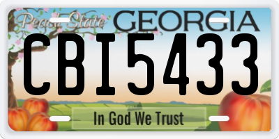 GA license plate CBI5433