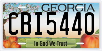 GA license plate CBI5440