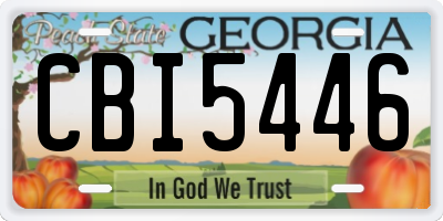GA license plate CBI5446