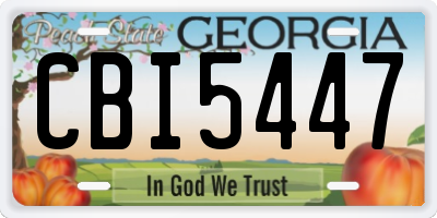 GA license plate CBI5447