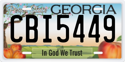 GA license plate CBI5449
