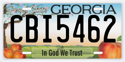 GA license plate CBI5462