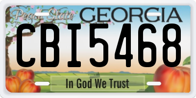 GA license plate CBI5468
