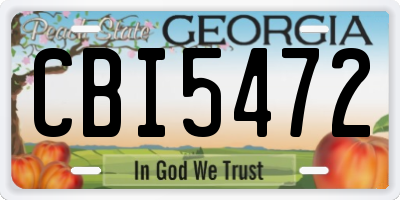 GA license plate CBI5472