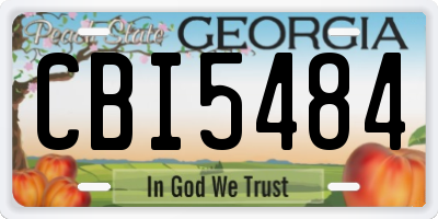 GA license plate CBI5484