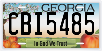 GA license plate CBI5485