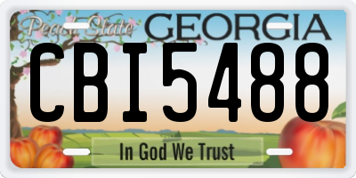 GA license plate CBI5488