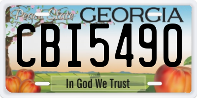 GA license plate CBI5490