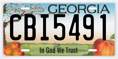 GA license plate CBI5491