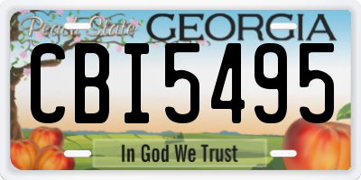 GA license plate CBI5495