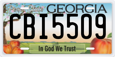 GA license plate CBI5509