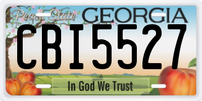 GA license plate CBI5527