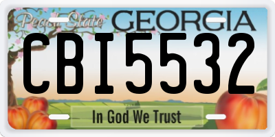 GA license plate CBI5532