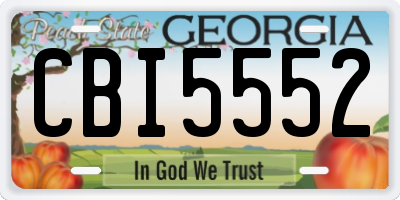 GA license plate CBI5552