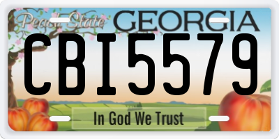 GA license plate CBI5579